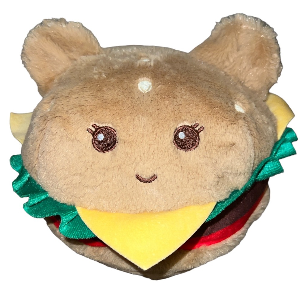 BMI Merchandise Cheeseburger Burger Stuffed Plush Pillow Cat 8" Toy